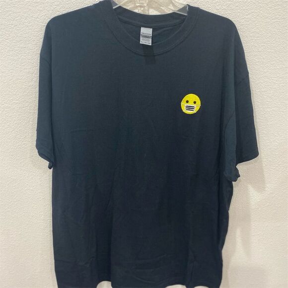 no brand Other - Men's XL Black Emoji Graphic T-Shirt Short Sleeve